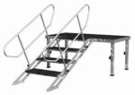 Escalier de scène réglable avec garde-corps - CONTEST